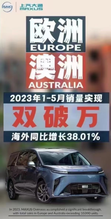 上汽大通5月零售销量